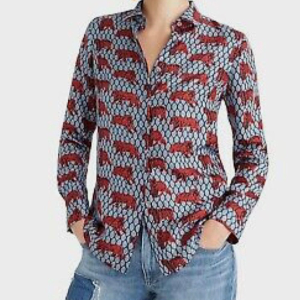 J crew collection silk blouse